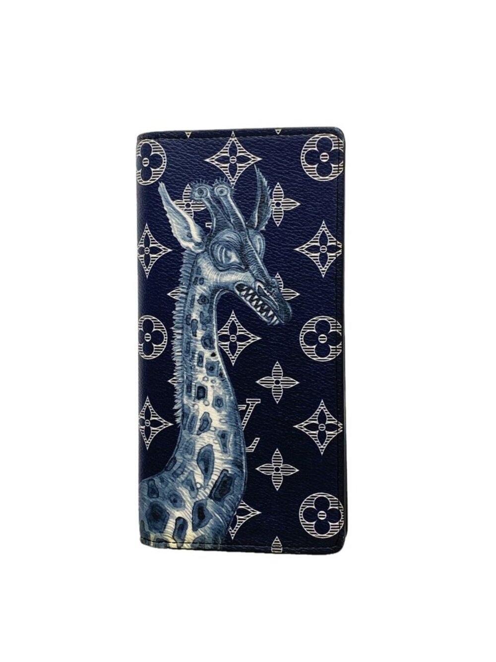 Louis Vuitton Wallet Monogram Savannah Portefeuille Plaza Navy